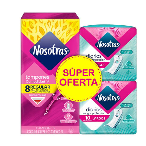 tampon nosotras 8u aplicad regul+ 2 pro